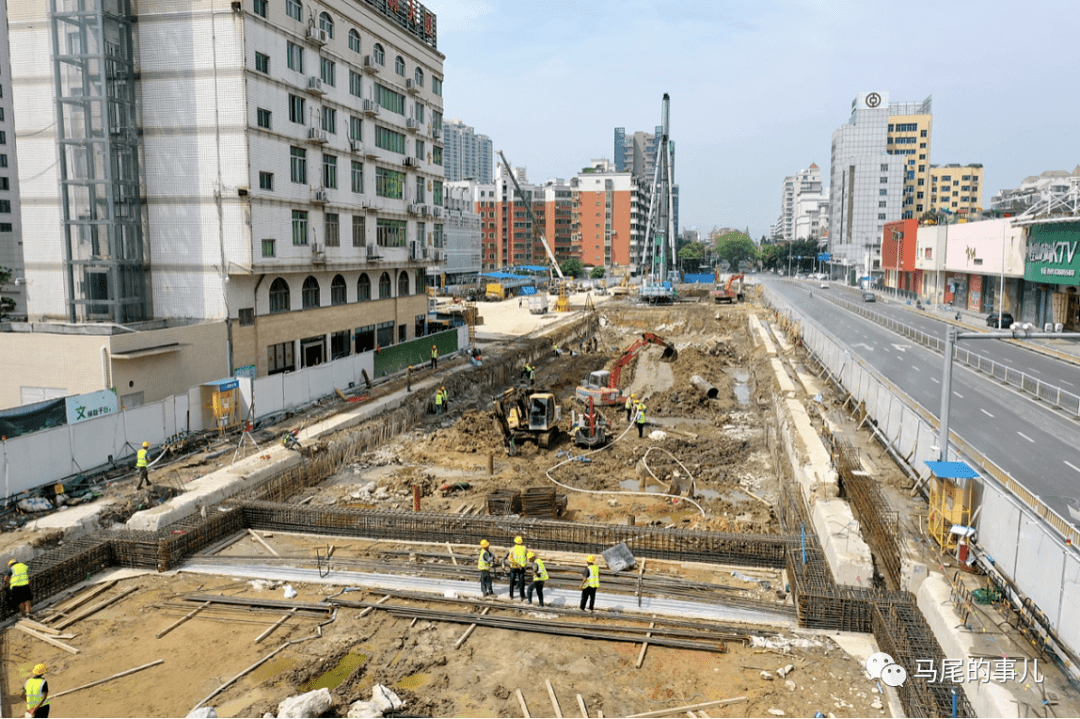 港口路下穿及市政配套工程新進(jìn)展&mdash;&mdash;羅星塔站冠梁施工_馬尾區(qū)